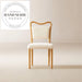 Retro Natural Solid Oak Wood and Linen Fabric Dining Chair
