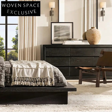 Retro Oak Wood Dresser Cabinet, Multi-Drawer Storage for Bedroom Living Room