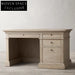 Retro Solid Oak Wood Dressing Table Console Desk for Bedroom Makeup Vanity