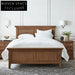 Retro Solid Oak Wood King Size Bed Frame with High Headboard