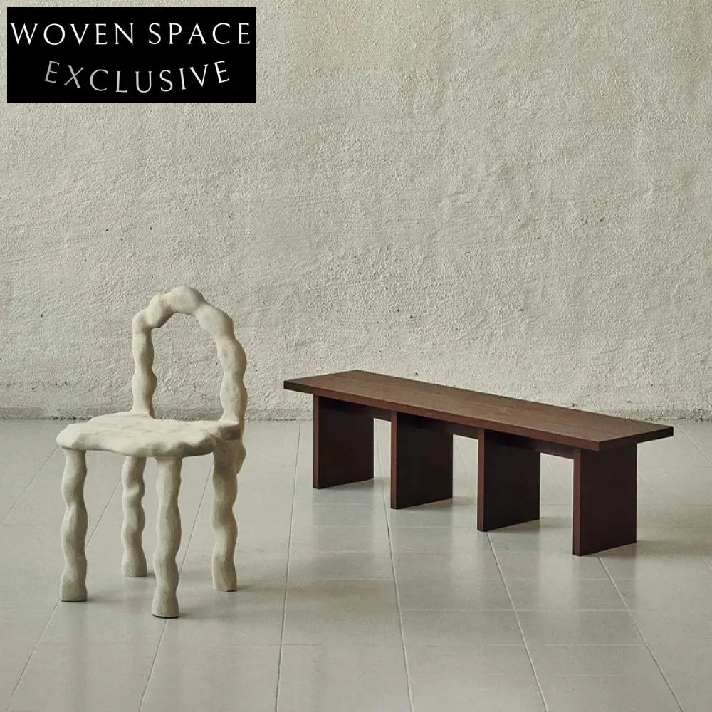 Retro Solid Wood Dining Chair, Armless Back, Coffee Tea Seating