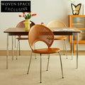 Retro solid wood shell chair home