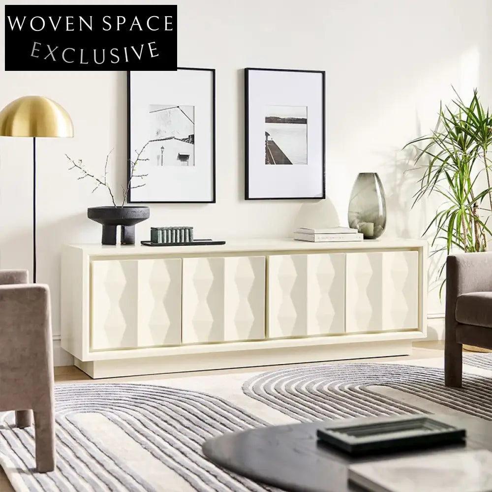 Retro Style Hand-Tufted Wool Rug, Irregular Geometric Modern Living Room Carpet