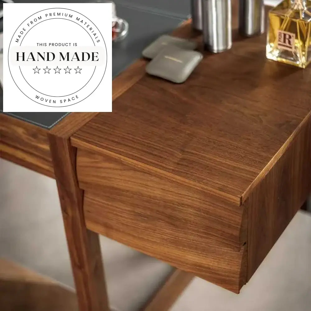 Retro Walnut Solid Wood Executive Manager Office Desk