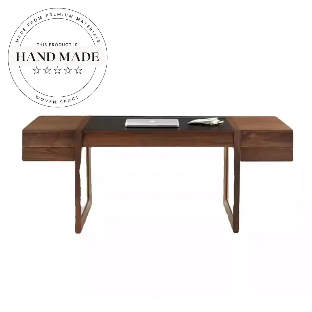 Retro Walnut Solid Wood Executive Manager Office Desk
