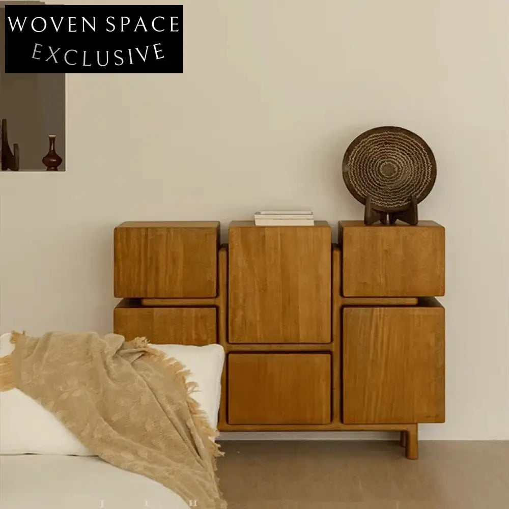 Retro Wooden Home Entryway Sideboard Buffet Cabinet with Storage and Style