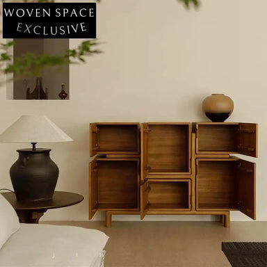 Retro Wooden Home Entryway Sideboard Buffet Cabinet with Storage and Style