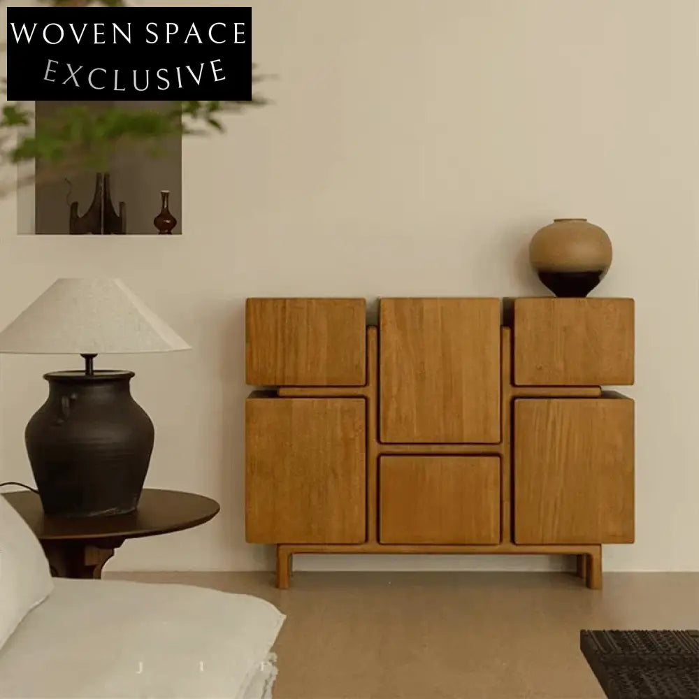 Retro Wooden Home Entryway Sideboard Buffet Cabinet with Storage and Style