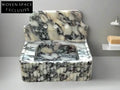 Riccardo Ribbed Calacatta viola backsplash marble sink