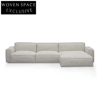 Right Chaise Fabric Sofa - Fog Grey Chaise Sofa