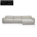 Right Chaise Fabric Sofa - Fog Grey Chaise Sofa