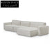 Right Chaise Fabric Sofa - Fog Grey Chaise Sofa