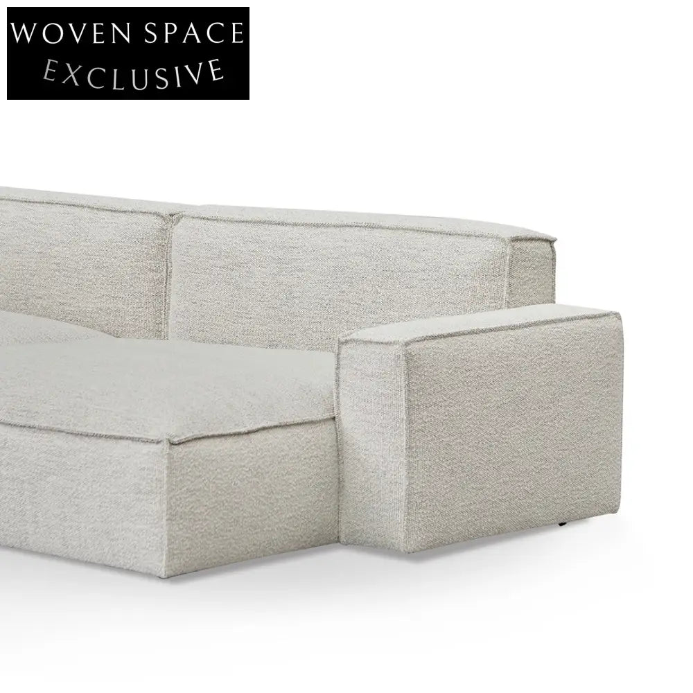 Right Chaise Fabric Sofa - Fog Grey Chaise Sofa