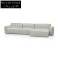 CLC8331-KSO Right Chaise Fabric Sofa - Fog Grey