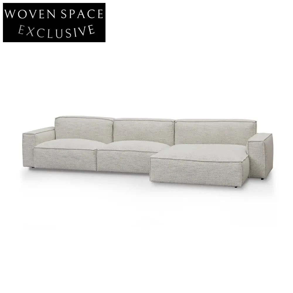 CLC8331-KSO Right Chaise Fabric Sofa - Fog Grey