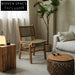 Riva Comfortable Teak Balcony Chair with Rattan Rattan