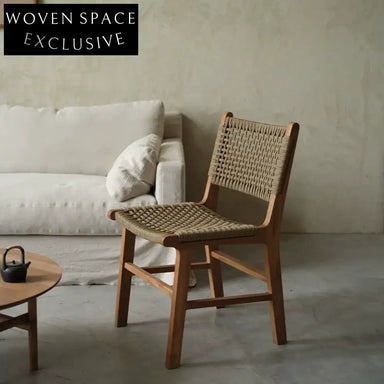 Riva Comfortable Teak Balcony Chair with Rattan Rattan