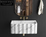 Roberto White Wall-Mount Marble Sink Custom Vanity Natural Stone
