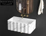 Roberto White Wall-Mount Marble Sink Custom Vanity Natural Stone