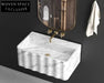 Roberto White Wall-Mount Marble Sink Custom Vanity Natural Stone