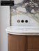 Rolando Solid wood and calacatta marble cabinet basin