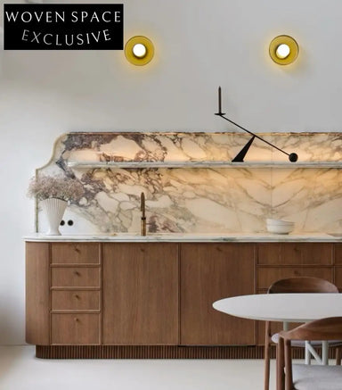 Rolando Solid wood and calacatta marble cabinet basin