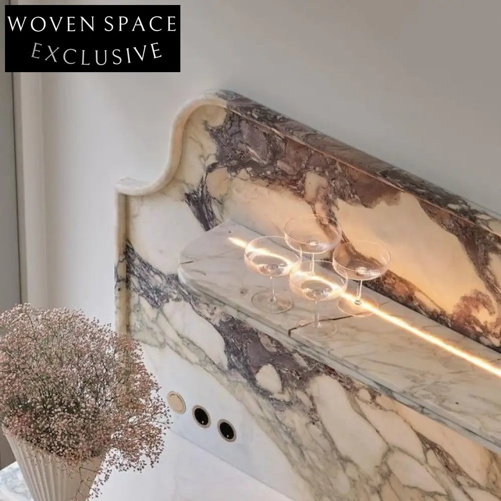 Rolando Solid wood and calacatta marble cabinet basin