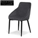 Rolf Dining Chair - Grey Velvet in Black Legs (Set of 2)