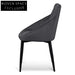 Rolf Dining Chair - Grey Velvet in Black Legs (Set of 2) Dining Chair