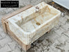 Romeo Calacatta ribbed Gold marble sink