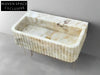Romeo Calacatta ribbed Gold marble sink