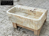 Romeo Calacatta ribbed Gold marble sink
