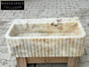 Romeo Calacatta ribbed Gold marble sink