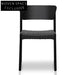 Rope Seat Dining Chair - Black (set of 2) Dining Chairs