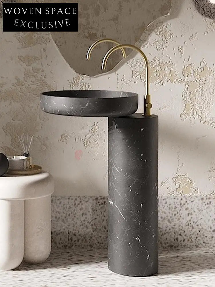 Rose uhe Medieval Marble Pedestal Basin