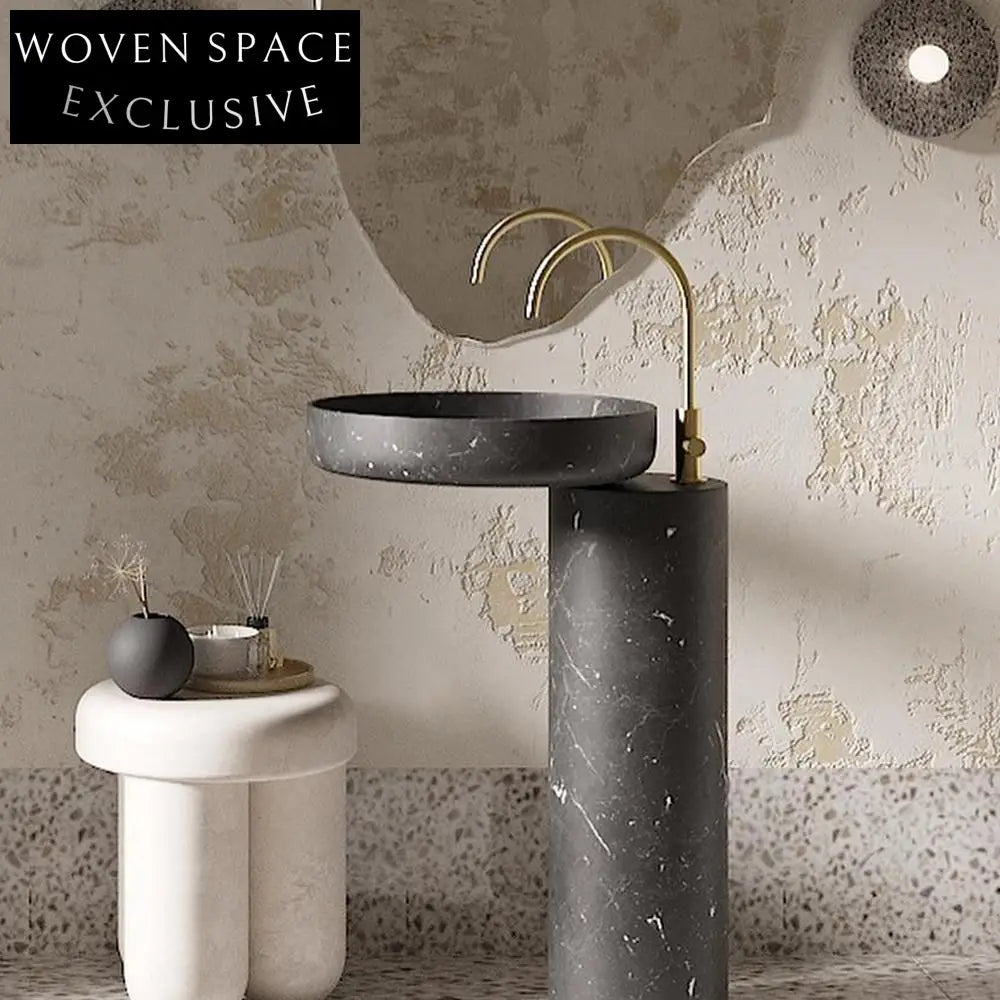 Rose uhe Medieval Marble Pedestal Basin