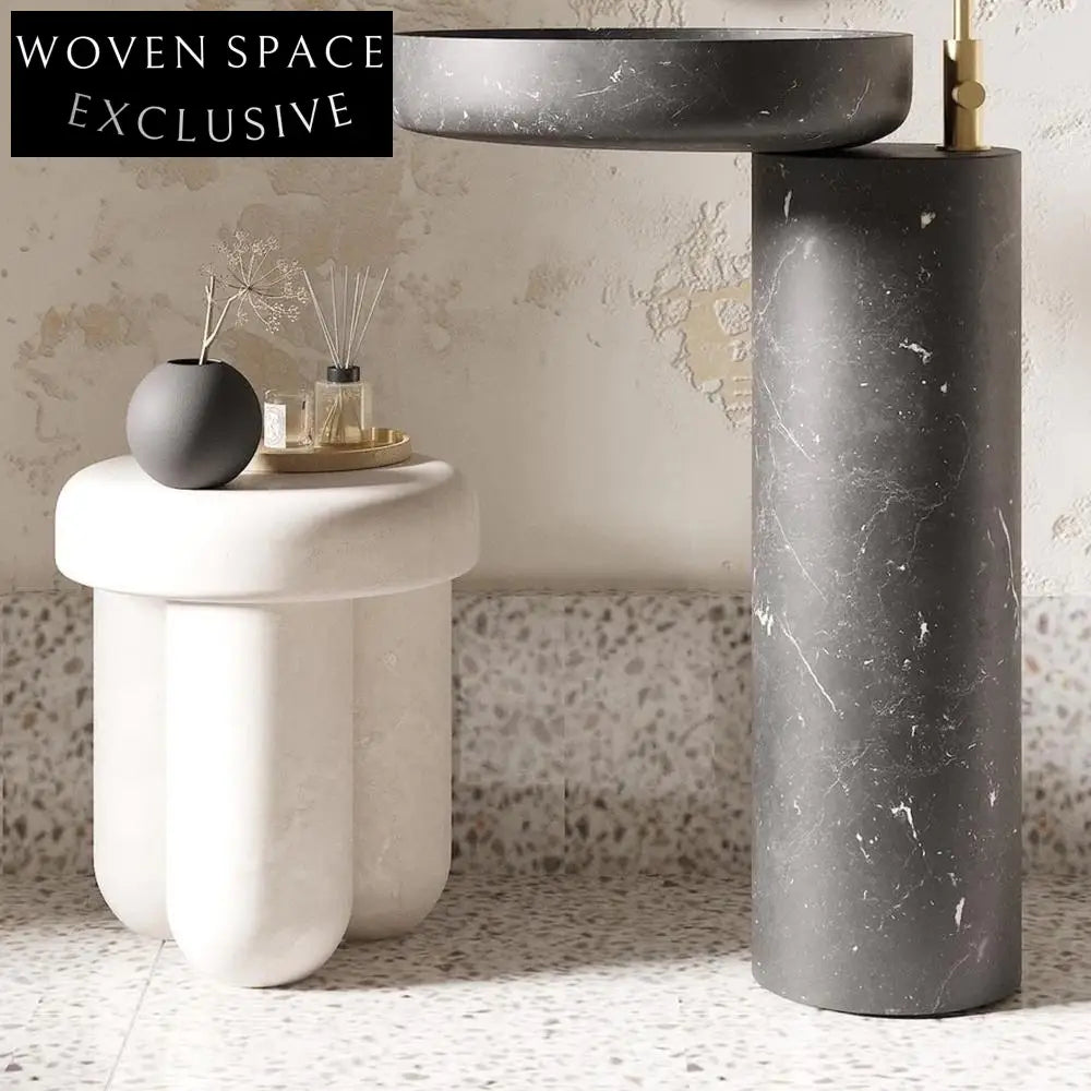 Rose uhe Medieval Marble Pedestal Basin