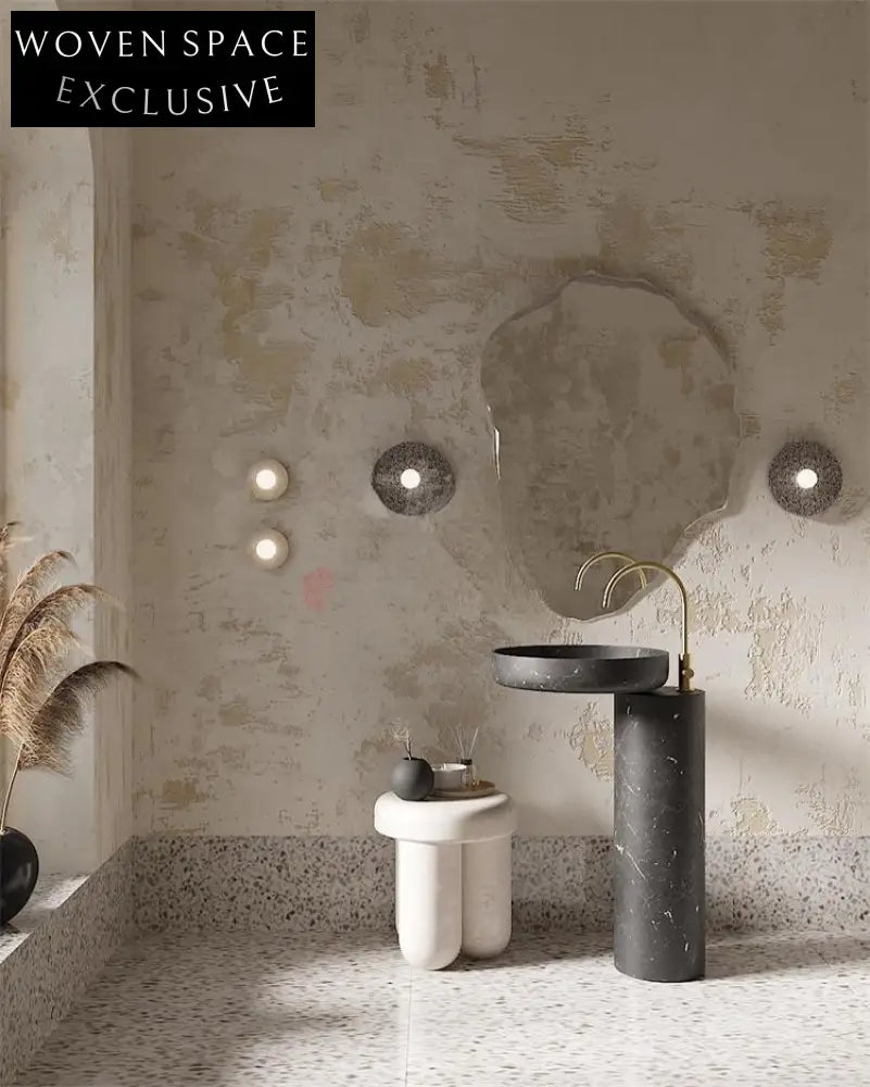 Rose uhe Medieval Marble Pedestal Basin