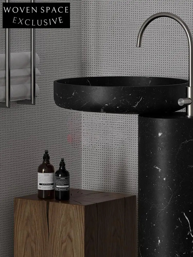 Rose uhe Medieval Marble Pedestal Basin