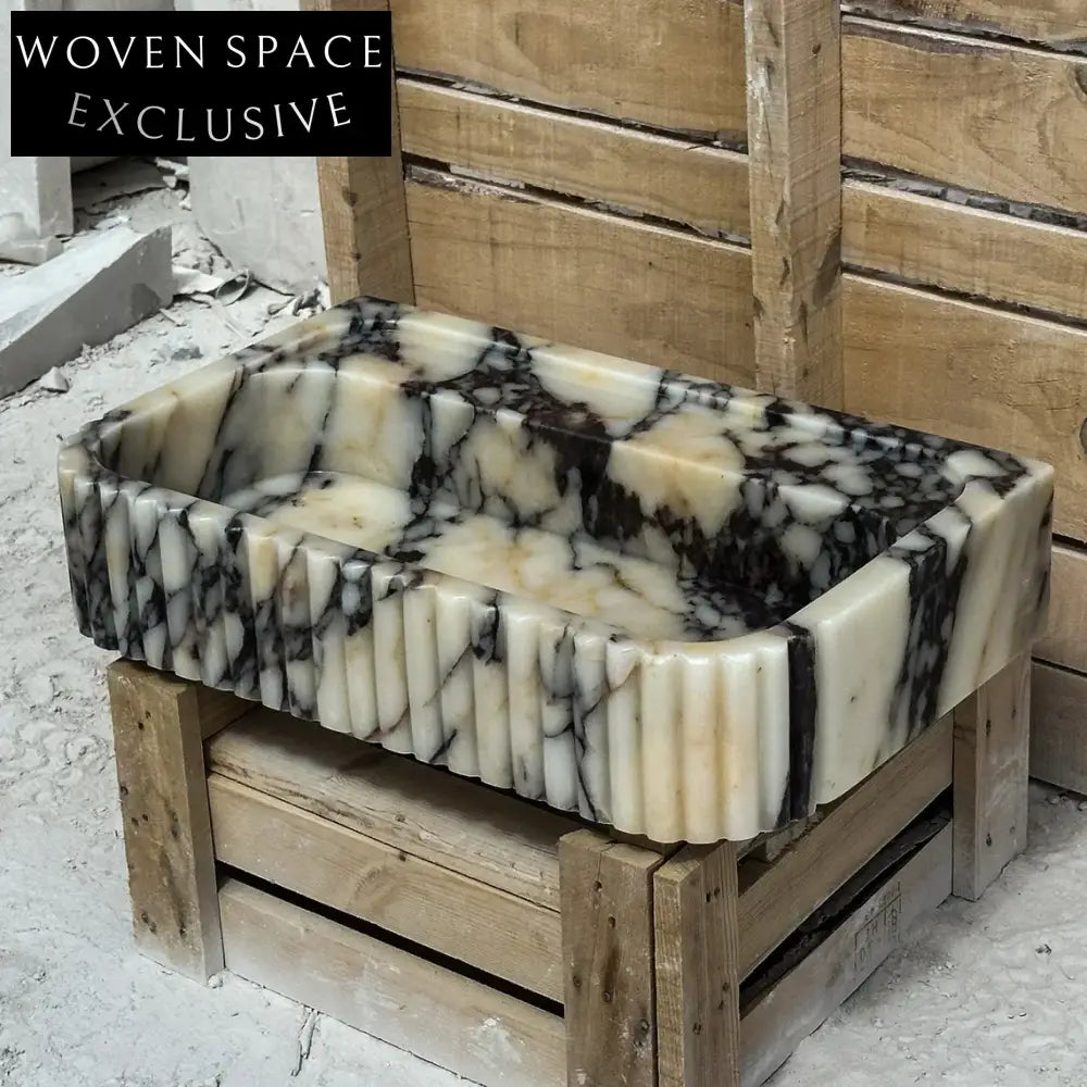 Rosemonde Handmade Calacatta Round Marble Sink