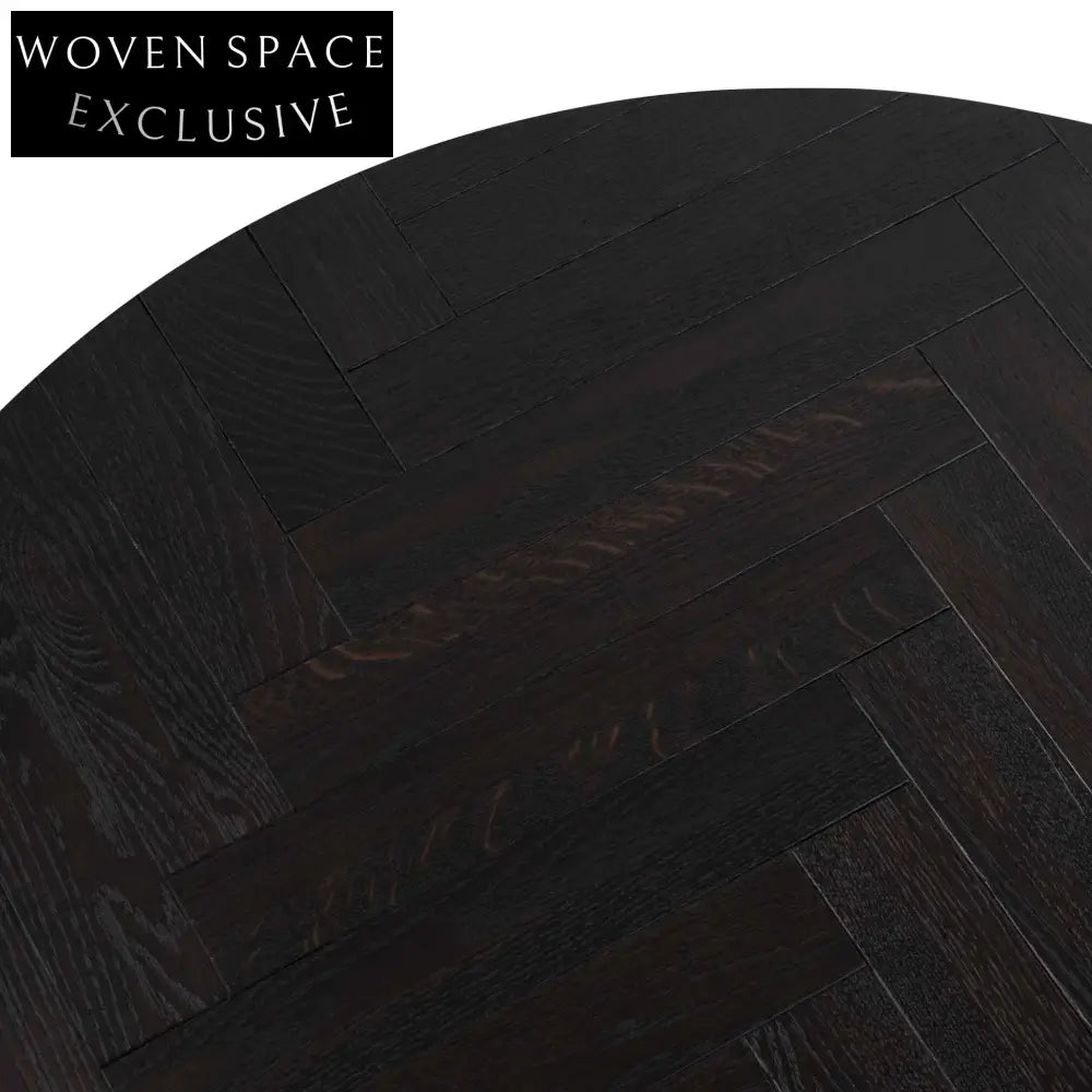 Round Coffee Table - Peppercorn and Brass Coffee Tables