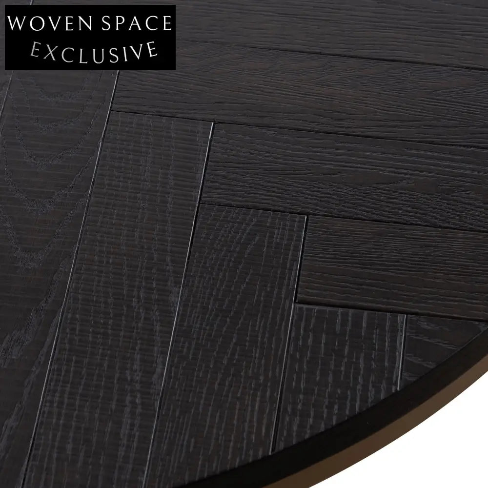 Round Coffee Table - Peppercorn and Brass Coffee Tables