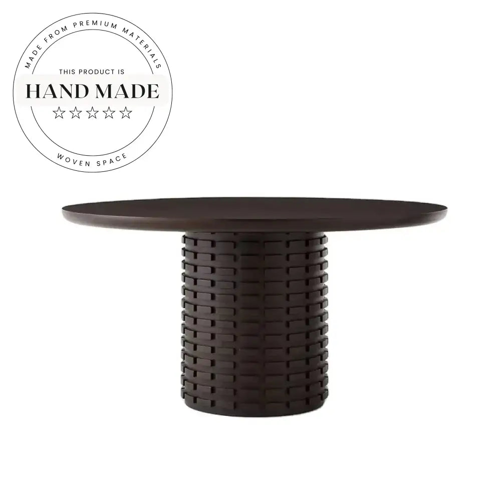 Round Mahogany 6 Seater Table with Dome Base Dining Table
