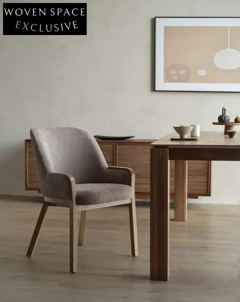 Rune Classic Oak Dining Chair With Subsidy Warm coffee color|In stock / In stock