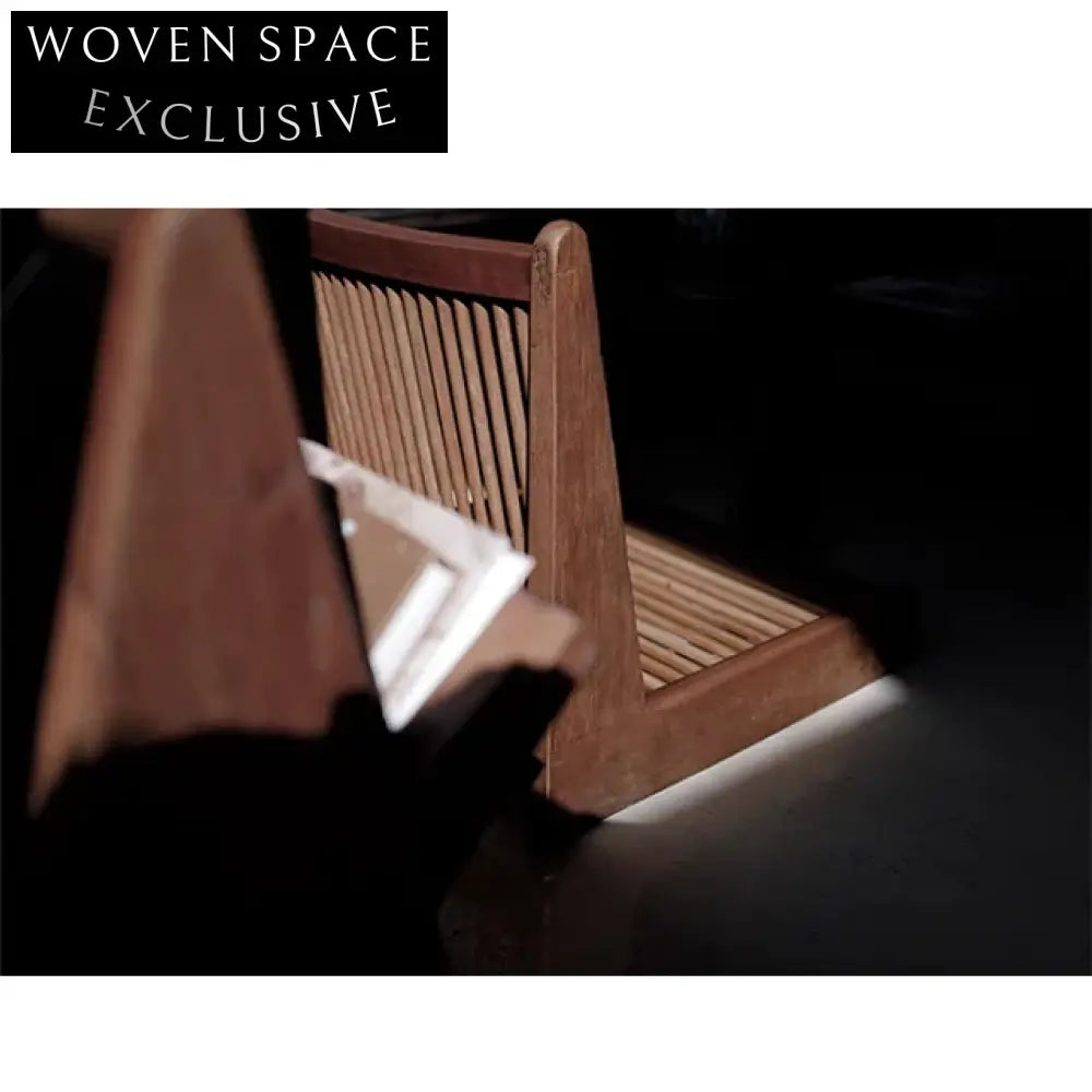 Rustic Wabi Sabi Solid Paulownia Wood Low Profile Tatami Chair