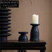 Rustic Wabi Sabi Solid Wood Elegant Candlestick Set for Home Decor