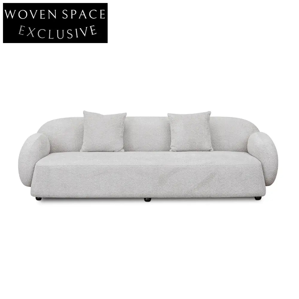 Salt White 3 Seater Fabric Sofa Sofas