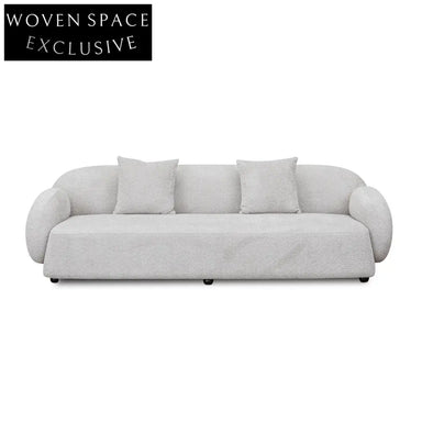Salt White 3 Seater Fabric Sofa Sofas