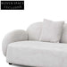 Salt White 3 Seater Fabric Sofa Sofas