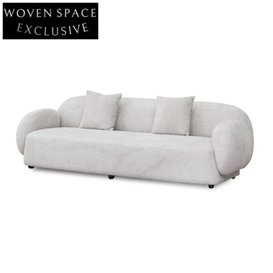 Salt White 3 Seater Fabric Sofa